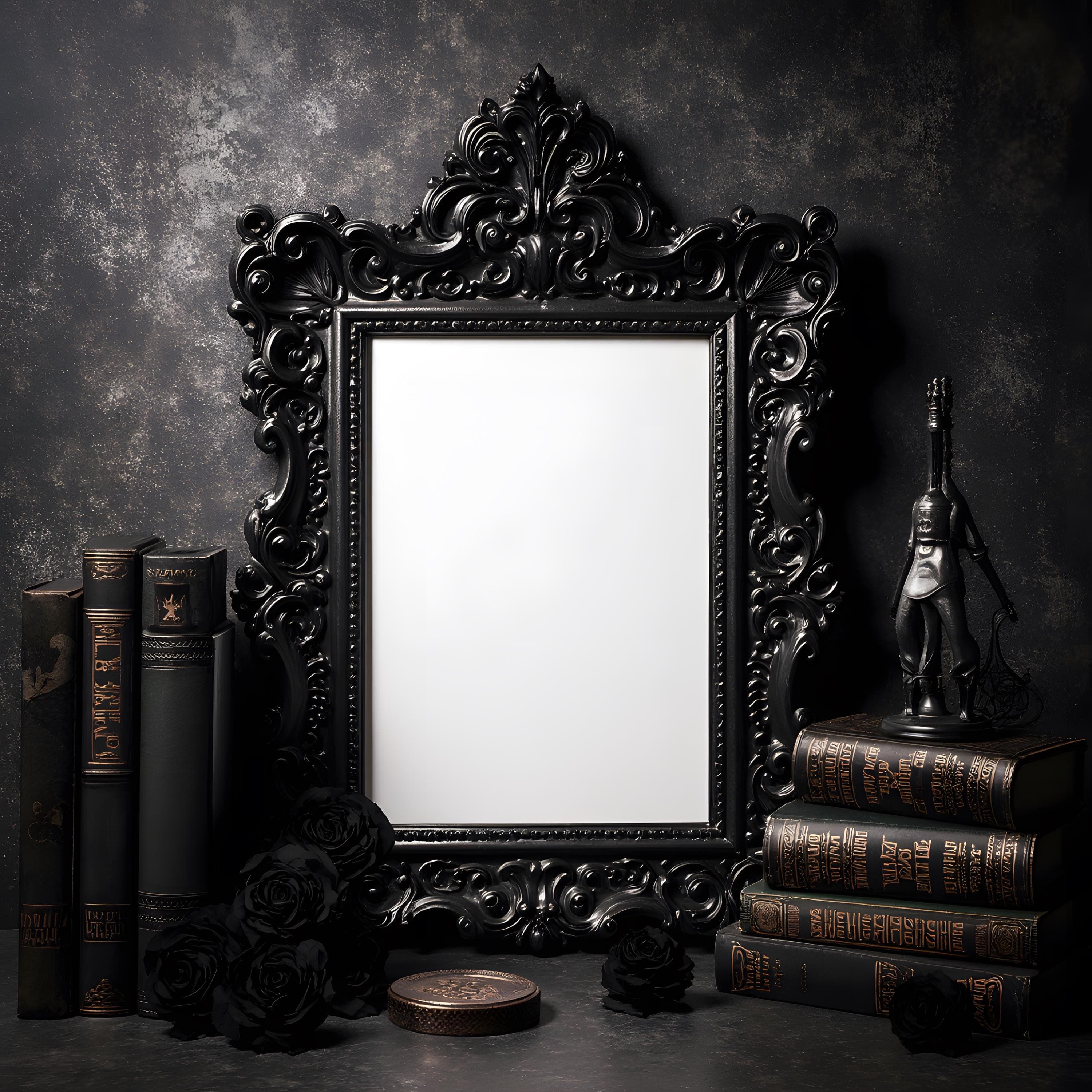 Gothic Frame Mockup | Witchy Wall Art Display PSD | Dark Wall Art Frame Mockup | PSD Frame Mockup | Digital Download | Picture Frame Mockup