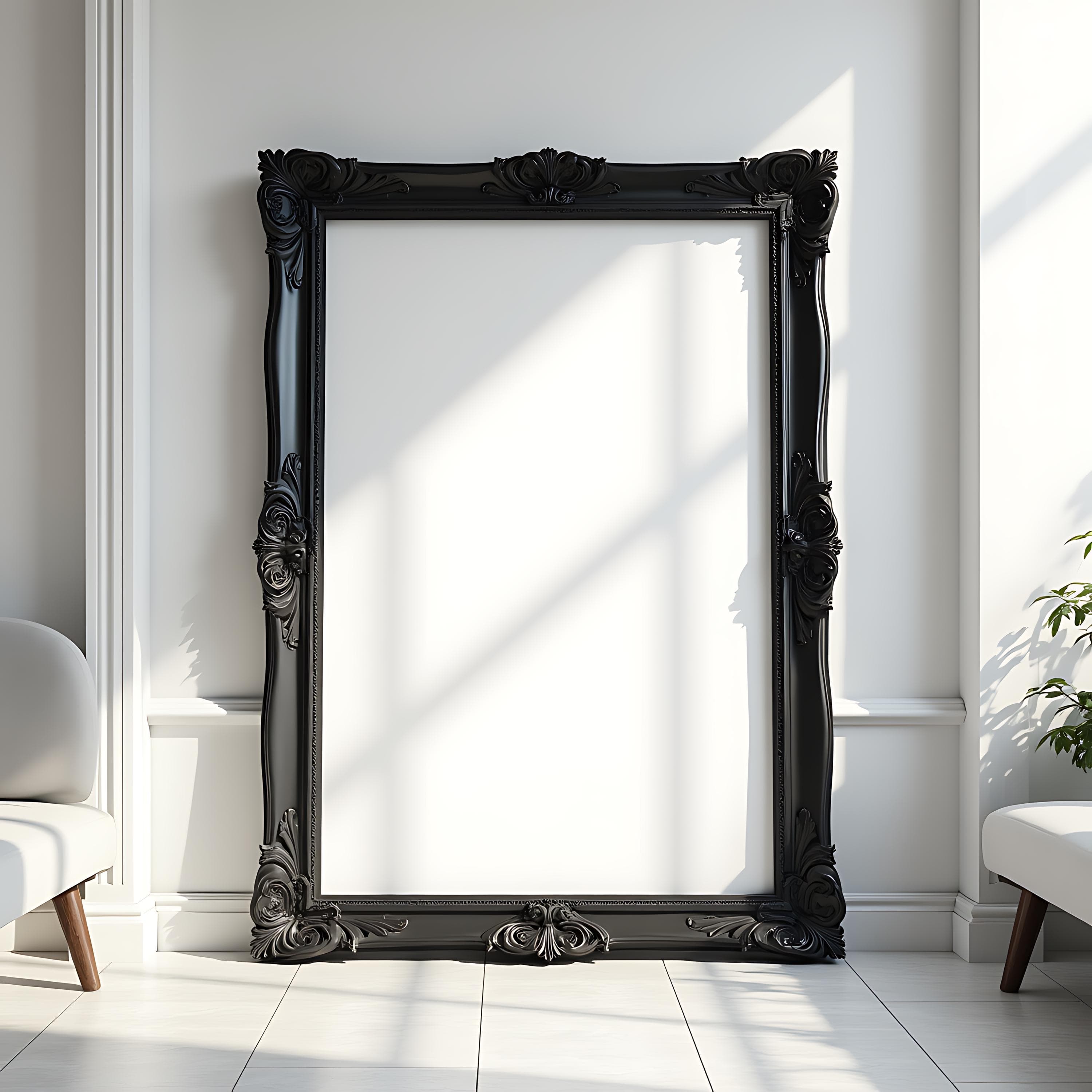Ornate Black Frame | Frame Mockup | PSD Frame Mockup | Digital Frame | Ornate Picture Frame | PSD Frame Mockup | Black Picture Frame | Frame