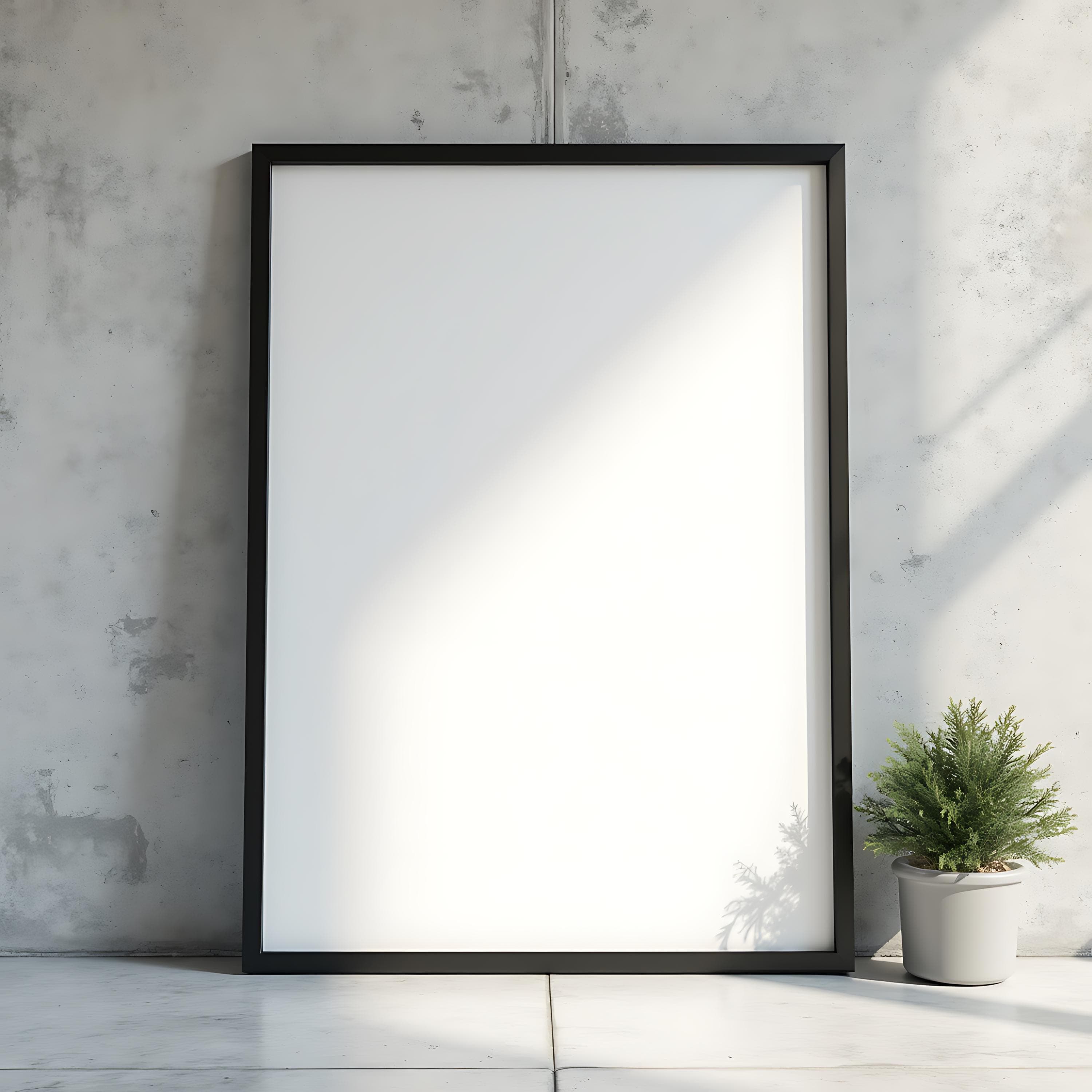 Photorealistic Minimalist Frame Mockup | Artwork Frame | Photopea Mockup | Frame Mockup PSD Interior Mockup | Art Mockup | Photoshop Mockup