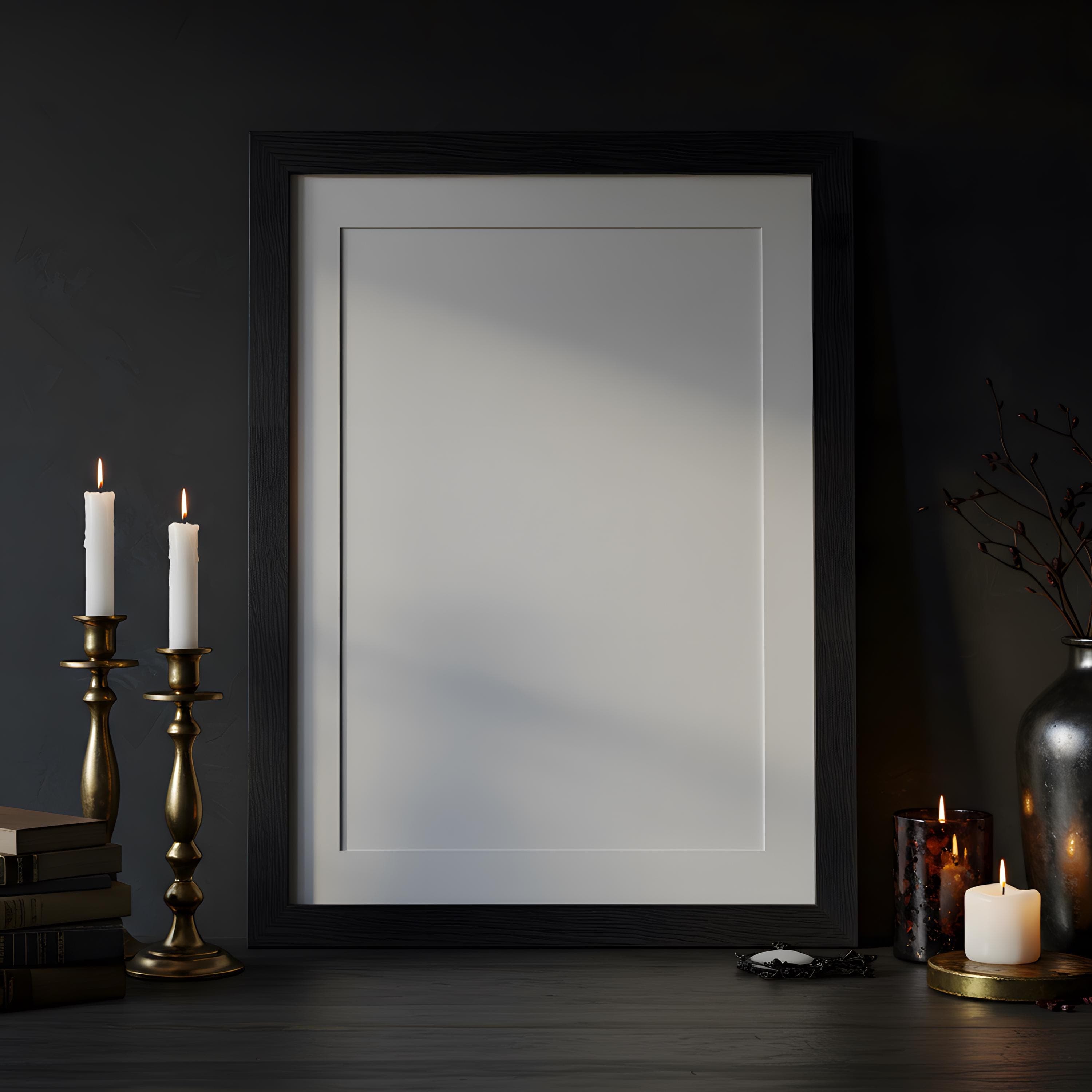 Simple Frame Mockup | Wooden Wall Art PSD | Minimalist Poster Display | Modern Wood Frame Template | PSD Mockup