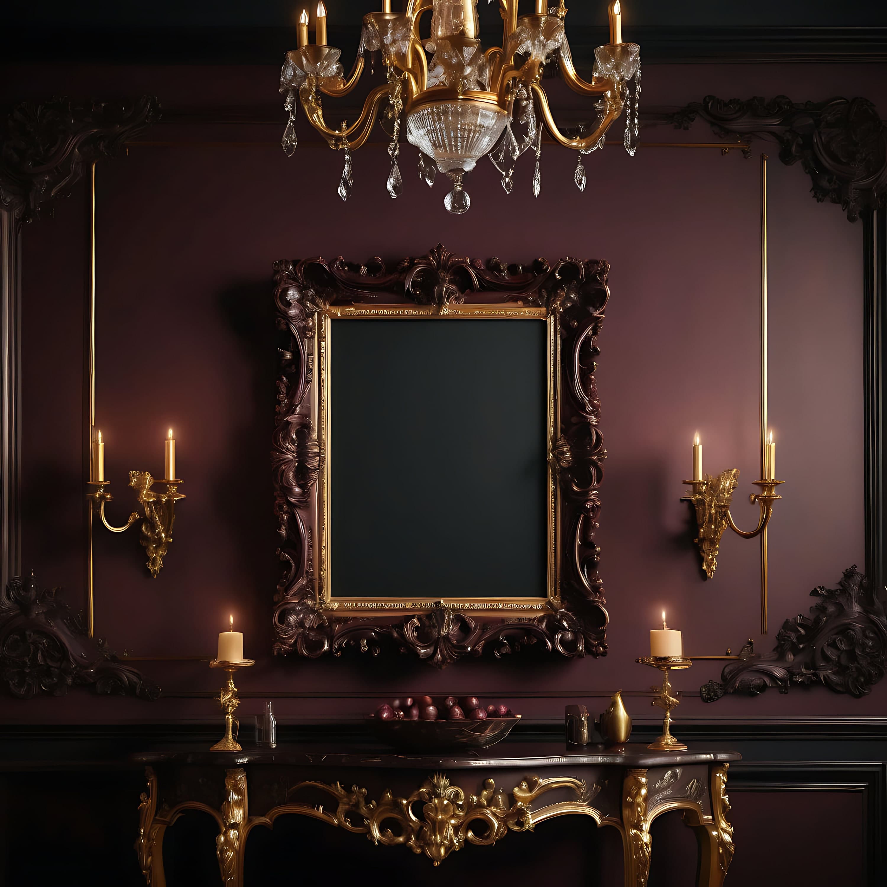 Dark Mahogany Baroque Frame | Gothic Frame | Gothic Picture Frame | Gothic Home Decor | Gothic Decor | Baroque | Gothic Frames