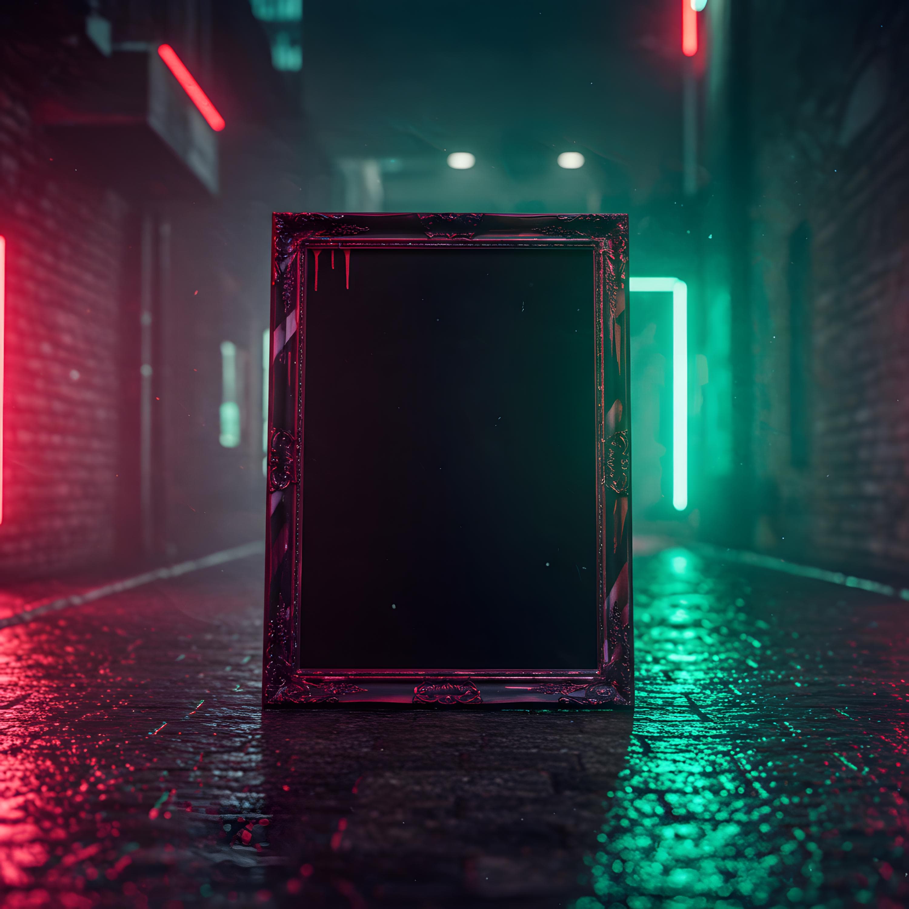 Joker Halloween Frame Mockup | Dark Halloween Poster Mockup | Creepy Gothic Joker Wall Art PSD Mockup | Spooky Frame Mockup | Art Mockup |