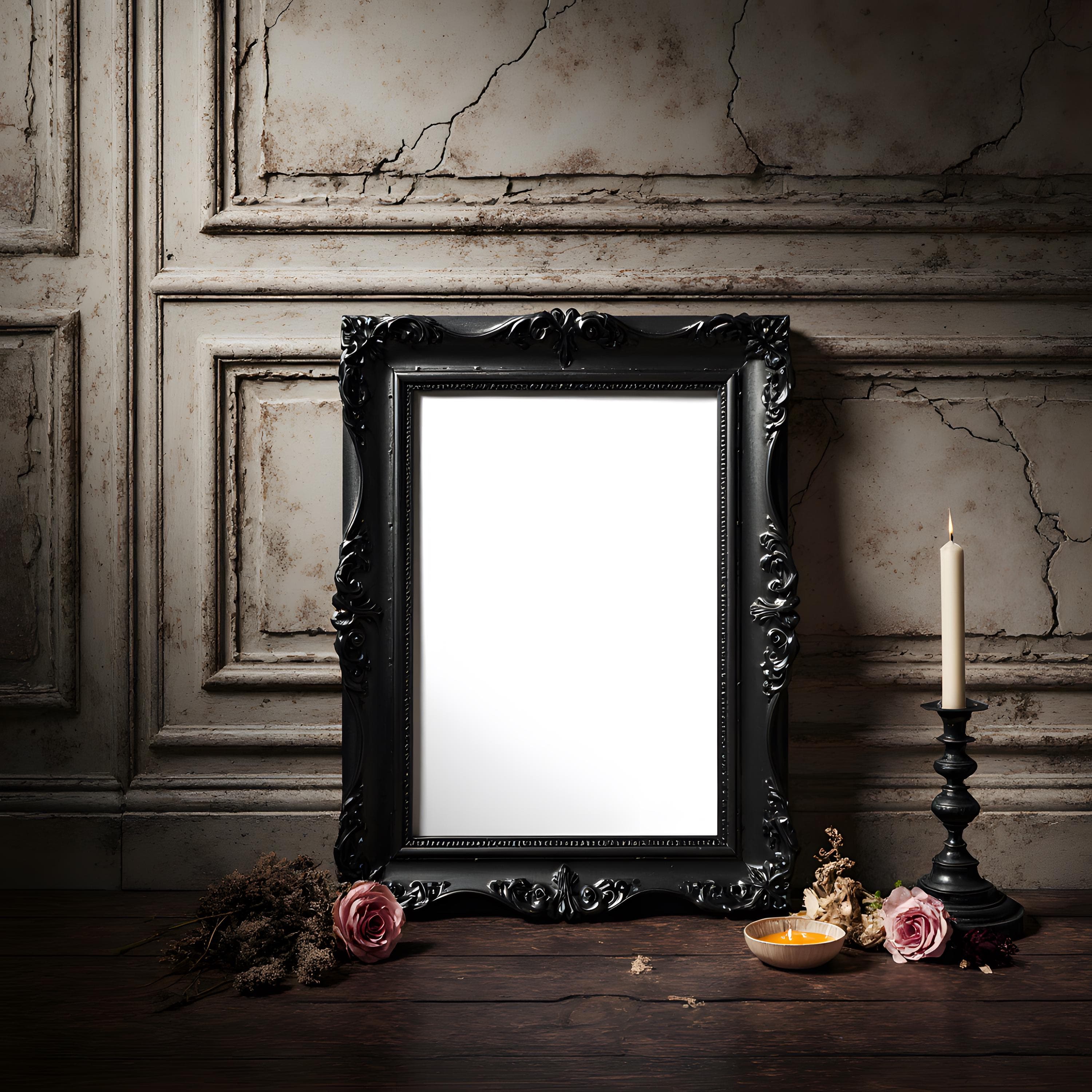 Elegant Black Baroque Frame Mockup Bundle | Gothic Wall Art PSD Pack | Display Frame Template | PSD Frame Mockup | Digital Download | Mockup