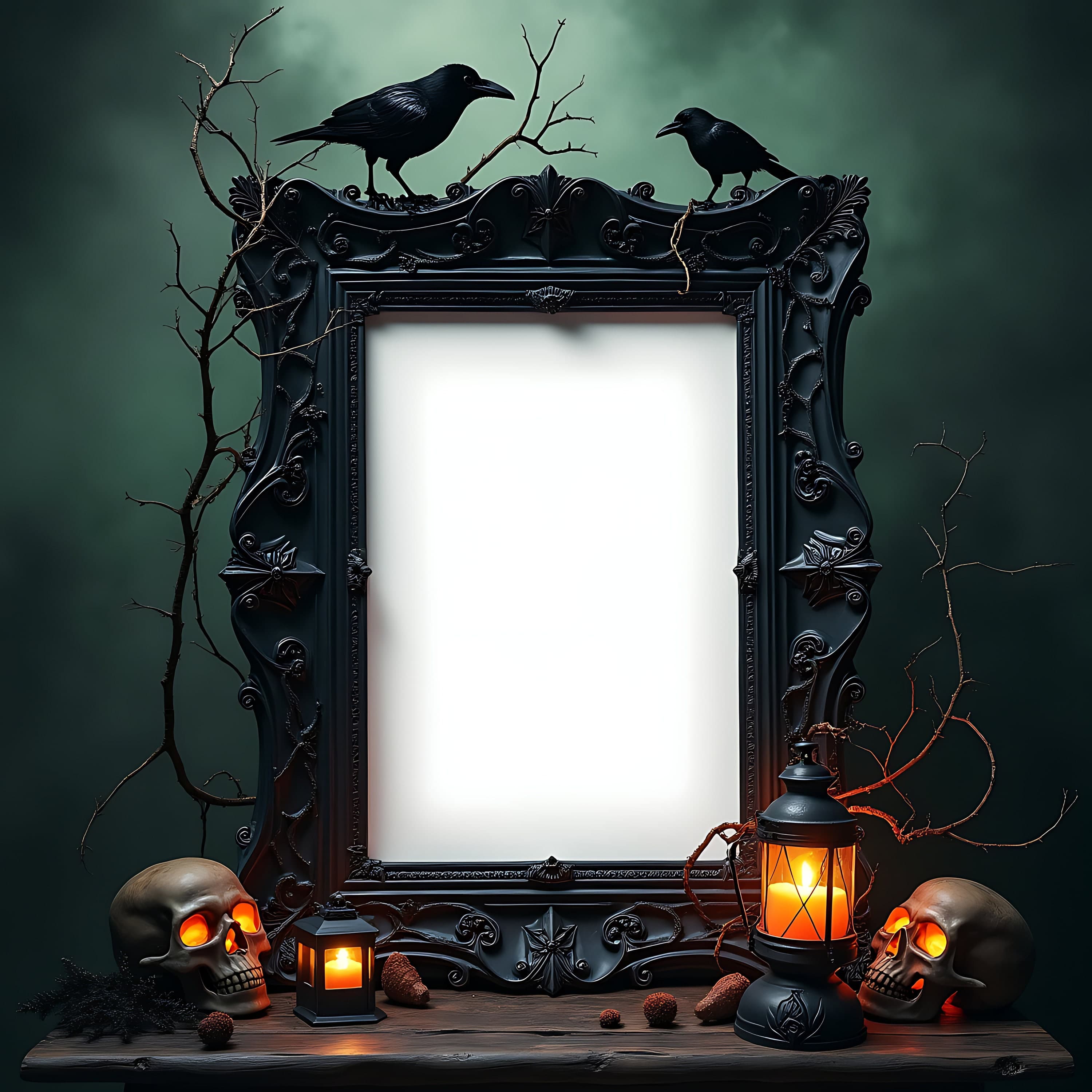 100 pieces of Gothic Halloween Mockup | Frame Mockup | Halloween Frame | Halloween Mockup | Dark Mockup | Mockup Bundle | Halloween Bundle |