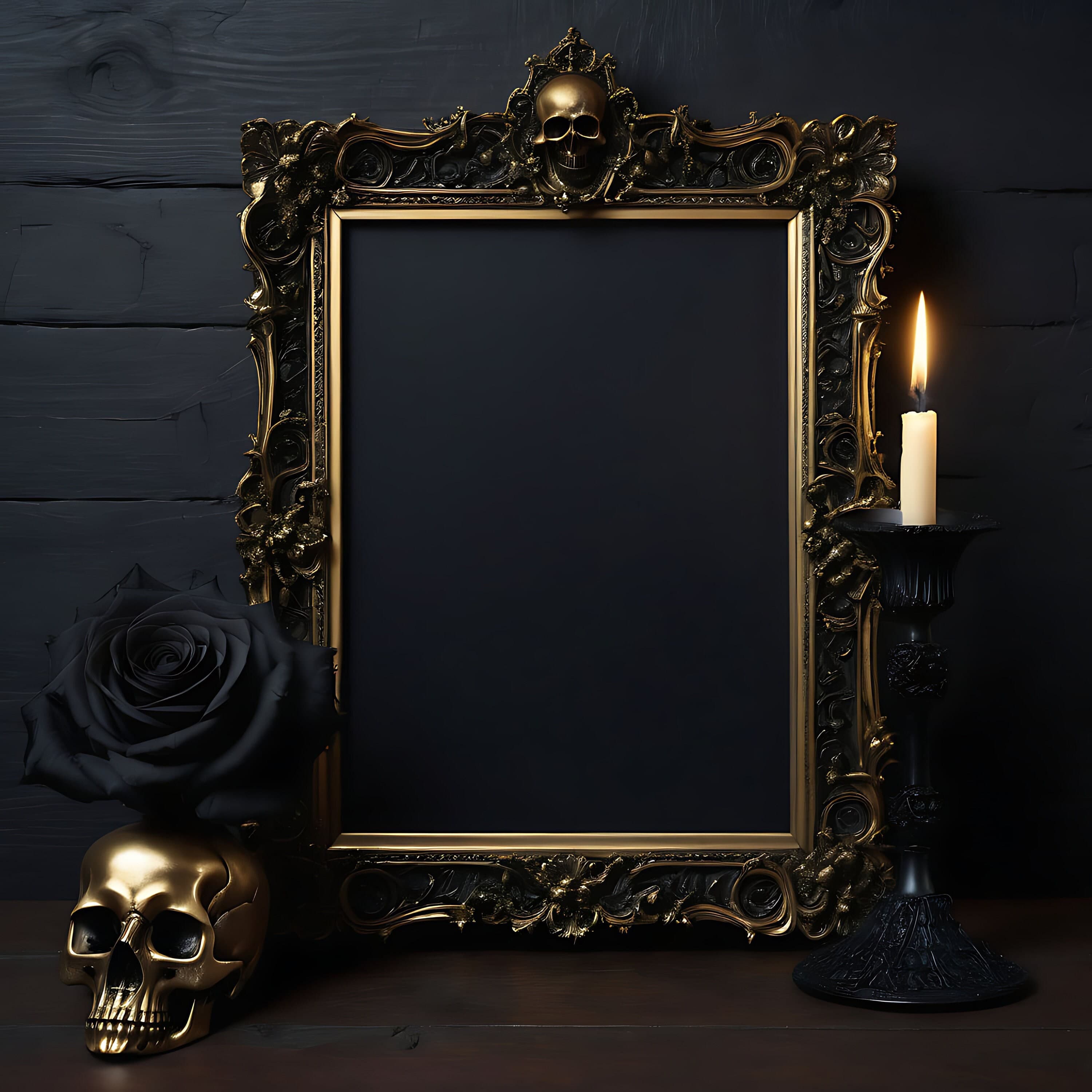 Gothic Frame | Gothic Home Decor Art Mockup SVG | Gothic Frames | Gothic Picture Frame | Gothic Print | Baroque Frames | Black Gothic Frame