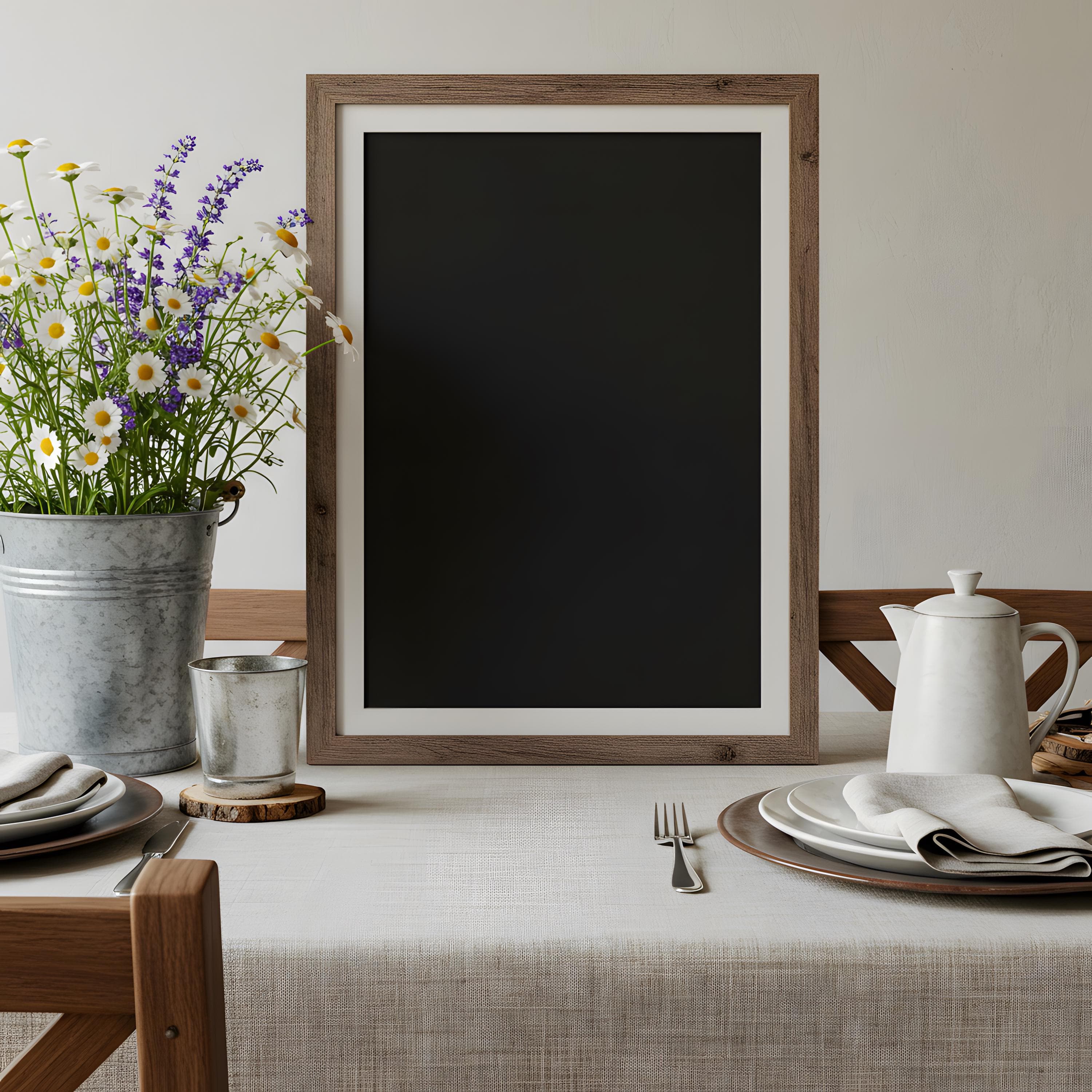 Vertical Farmhouse Frame Mockup | Rustic Wall Art Display | Country Style Poster Mockup | Rustic Wooden Frame PSD | Shabby Chic Print Mockup