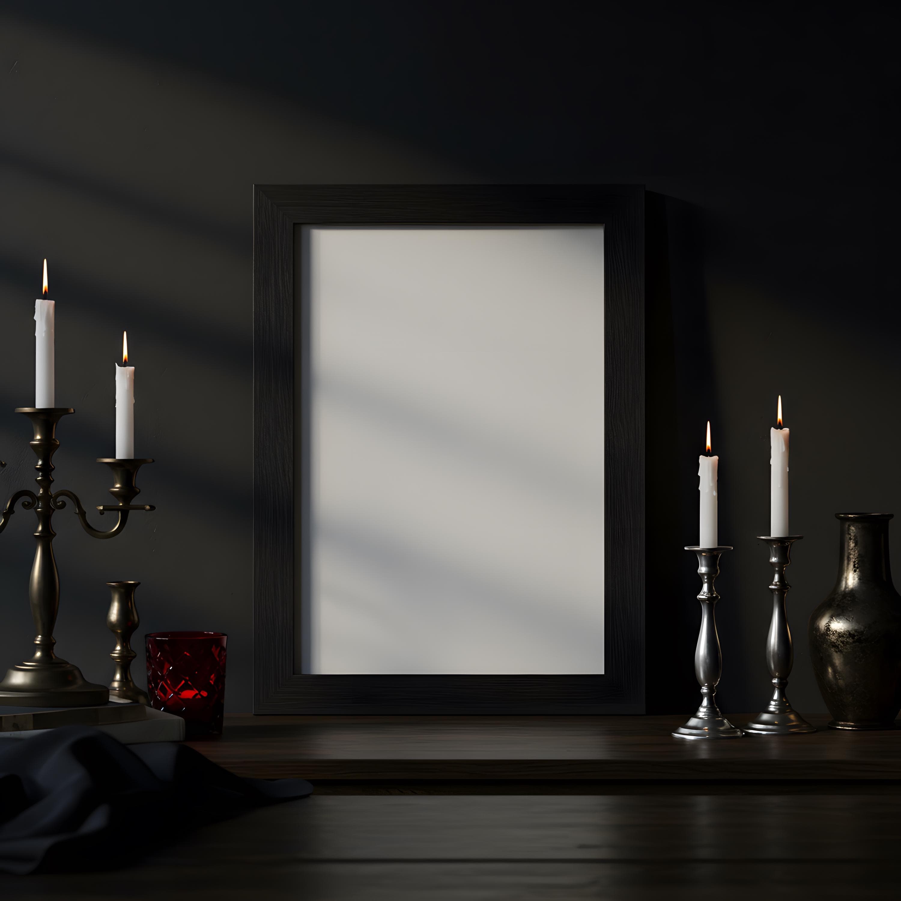 Simple Frame Mockup | Wooden Wall Art PSD | Minimalist Poster Display | Modern Wood Frame Template | PSD Mockup